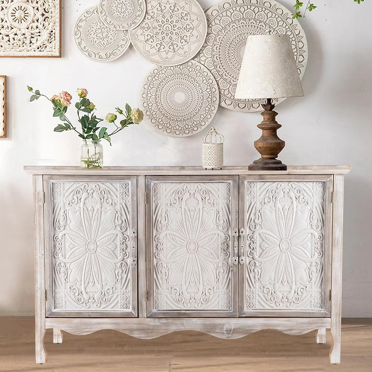 Buffet Cabinet - Vintage Wood Two-Door — House of Avana, view 22 of 22