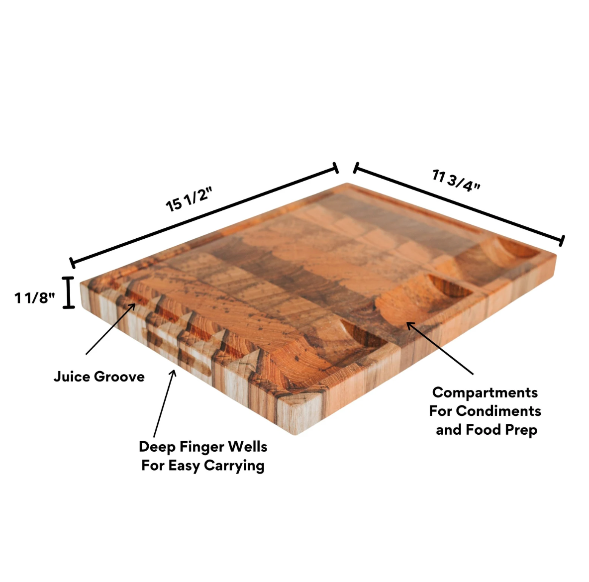 Burmese Teak End Grain Cutting Board - Source by Studio Skara, view 4