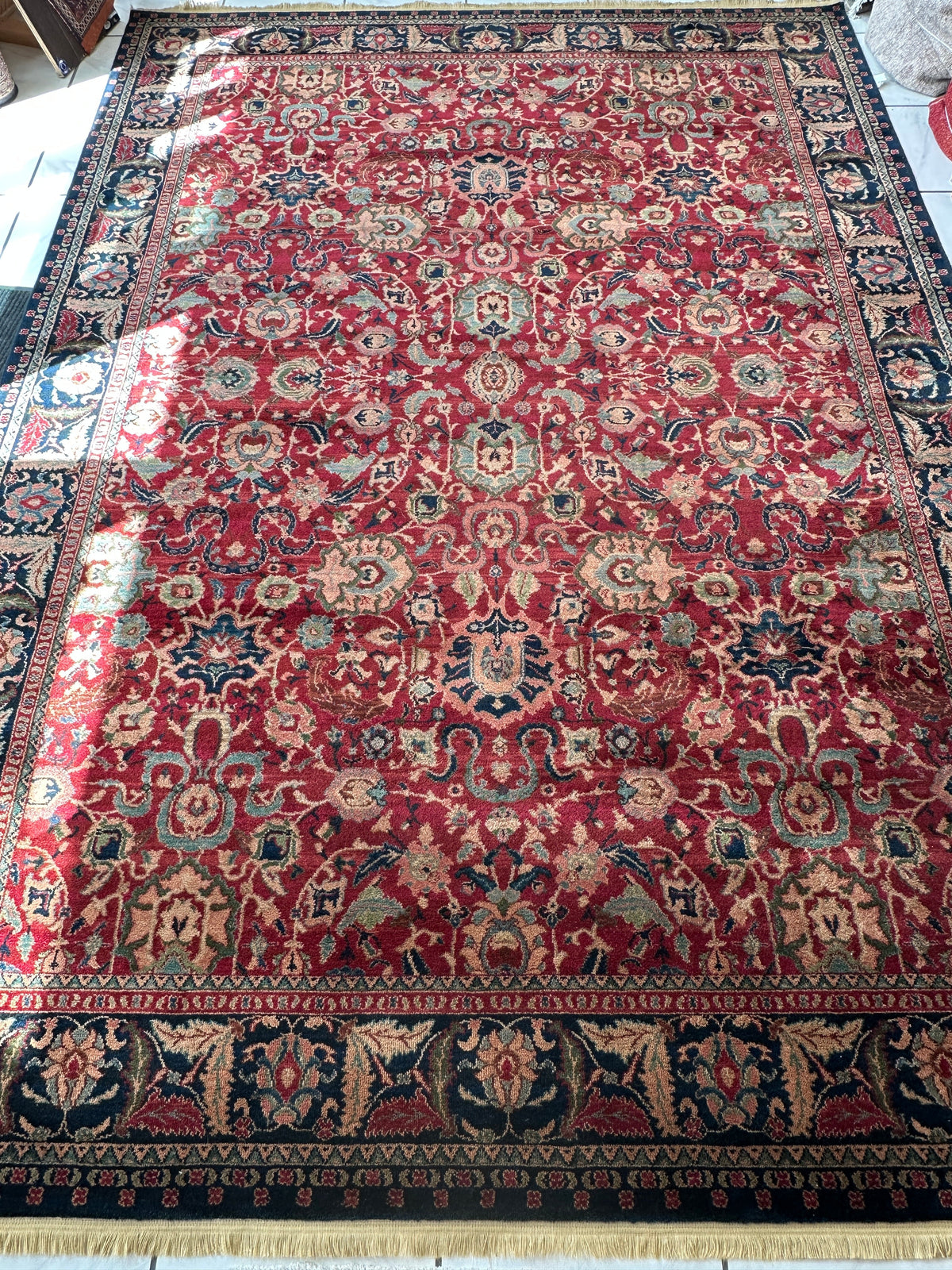 Karastan Samovar Teawash Rug 8'8" x 12', Machine-Made Wool, Vintage - Rugistan, view 3