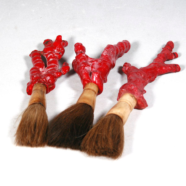 Red Branch Coral Calligraphy Brush