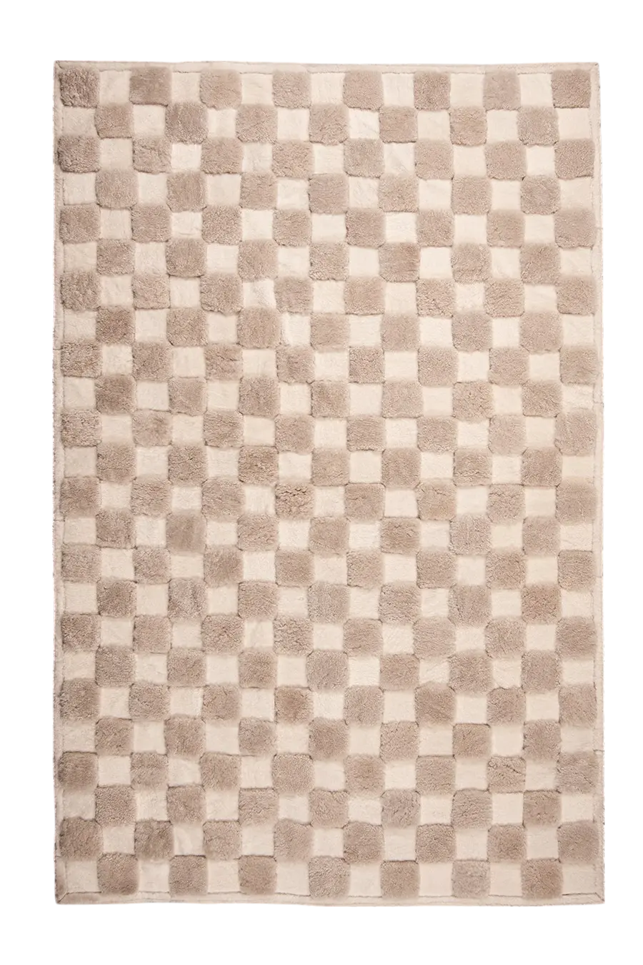 CHECKERED – High and Low Shearling Rug - Homelosophy, view 2
