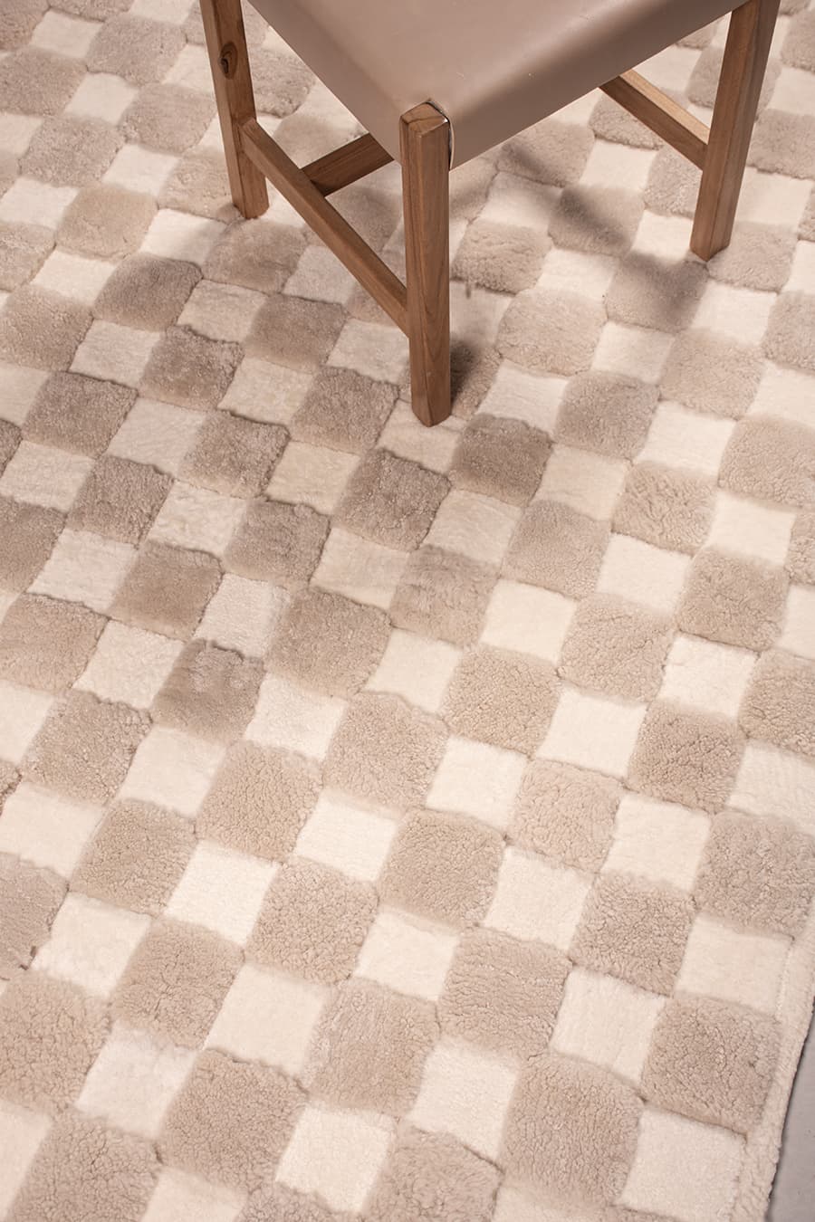 CHECKERED – High and Low Shearling Rug - Homelosophy, view 5