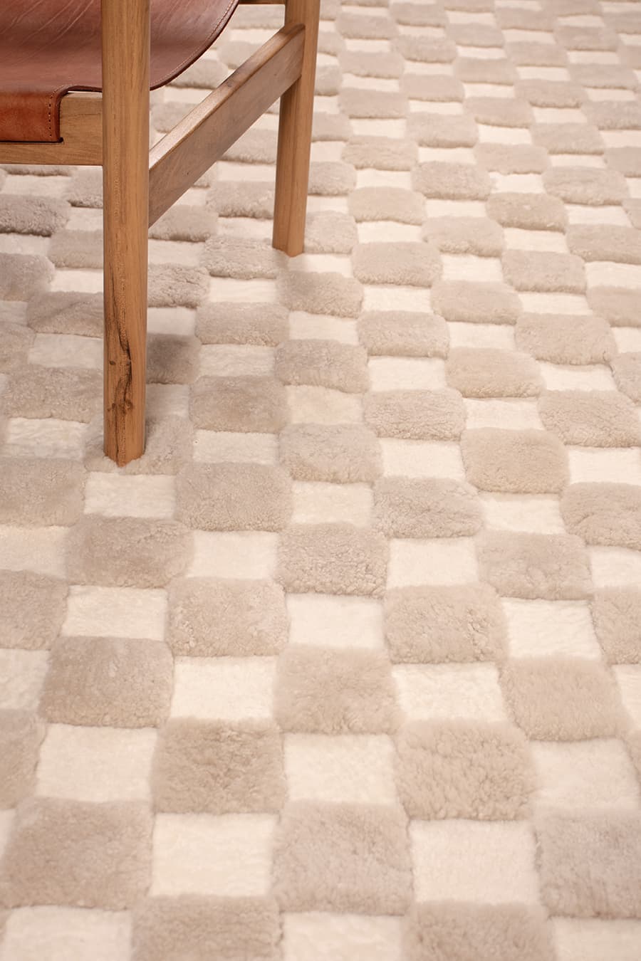 CHECKERED – High and Low Shearling Rug - Homelosophy, view 10