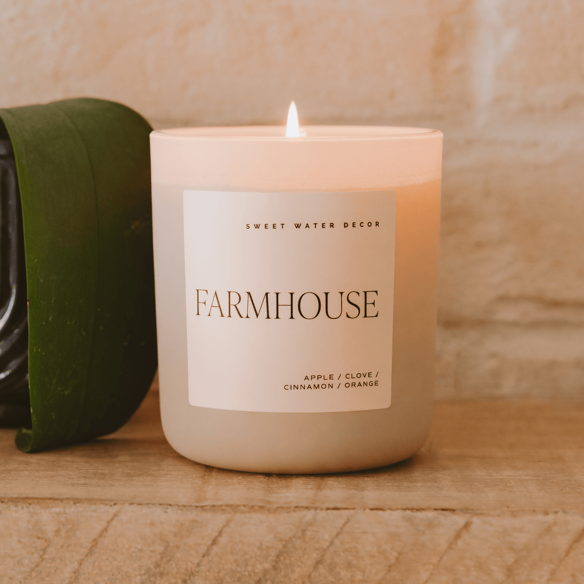 Farmhouse Soy Candle - Tan Matte Jar - 15 oz - Sweet Water Decor, view 2