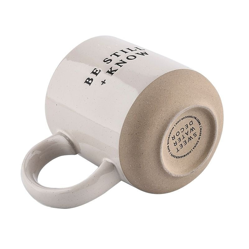 Be Still and Know 14 oz Stoneware Coffee Mug - Sweet Water Decor, view 8