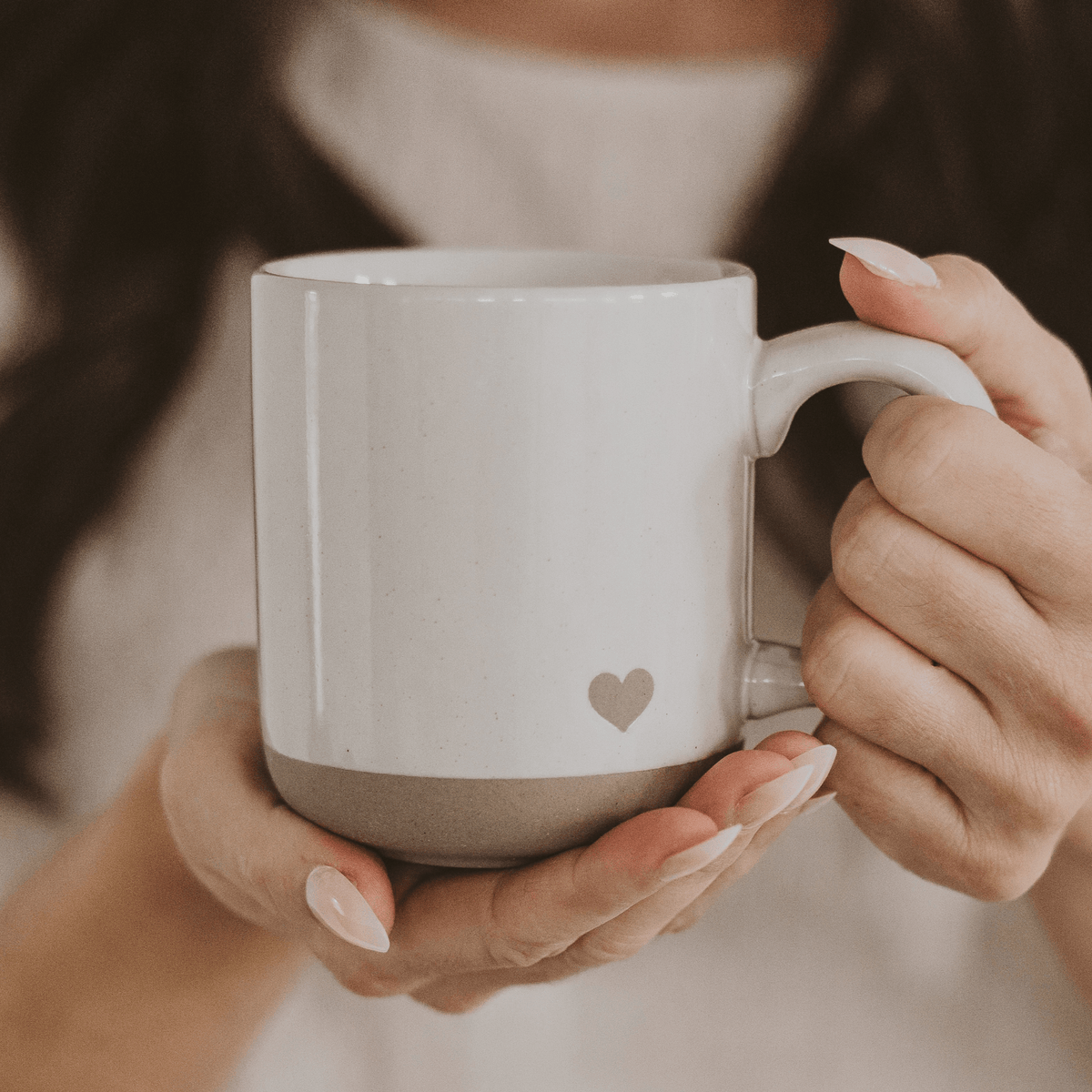 Heart 14 oz Stoneware Coffee Mug - Sweet Water Decor, view 2