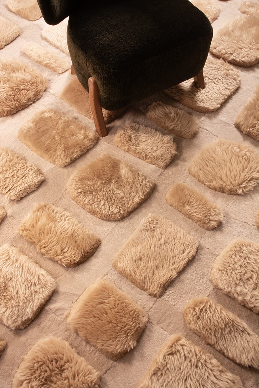COBBLESTONE – Custom Sheepskin & Shearling Rug - Homelosophy, view 5