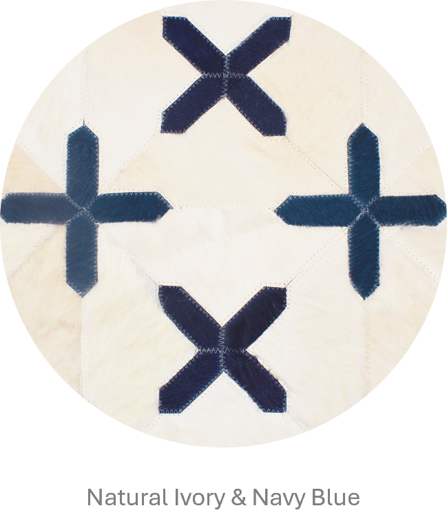 CROSSES – Geometric Luxury Leather Rug for Designers - Homelosophy, view 6