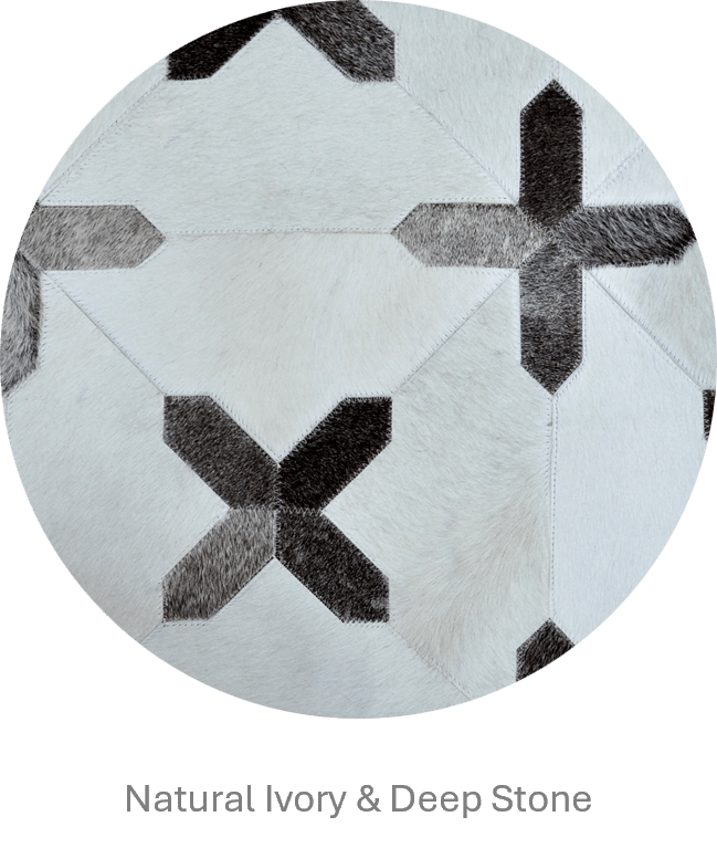 CROSSES – Geometric Luxury Leather Rug for Designers - Homelosophy, view 7