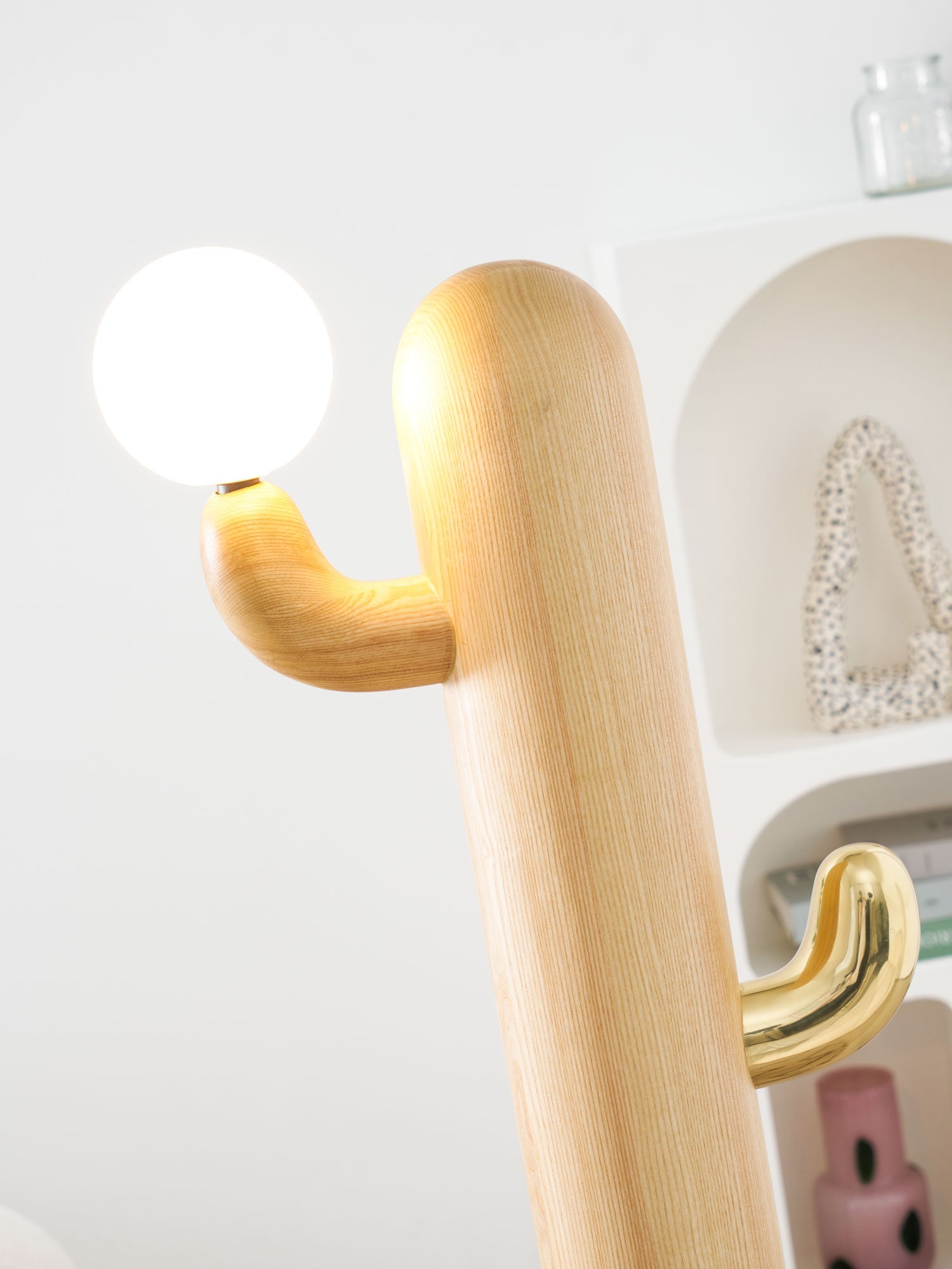 Cactus Wood Floor Lamp 14.2"