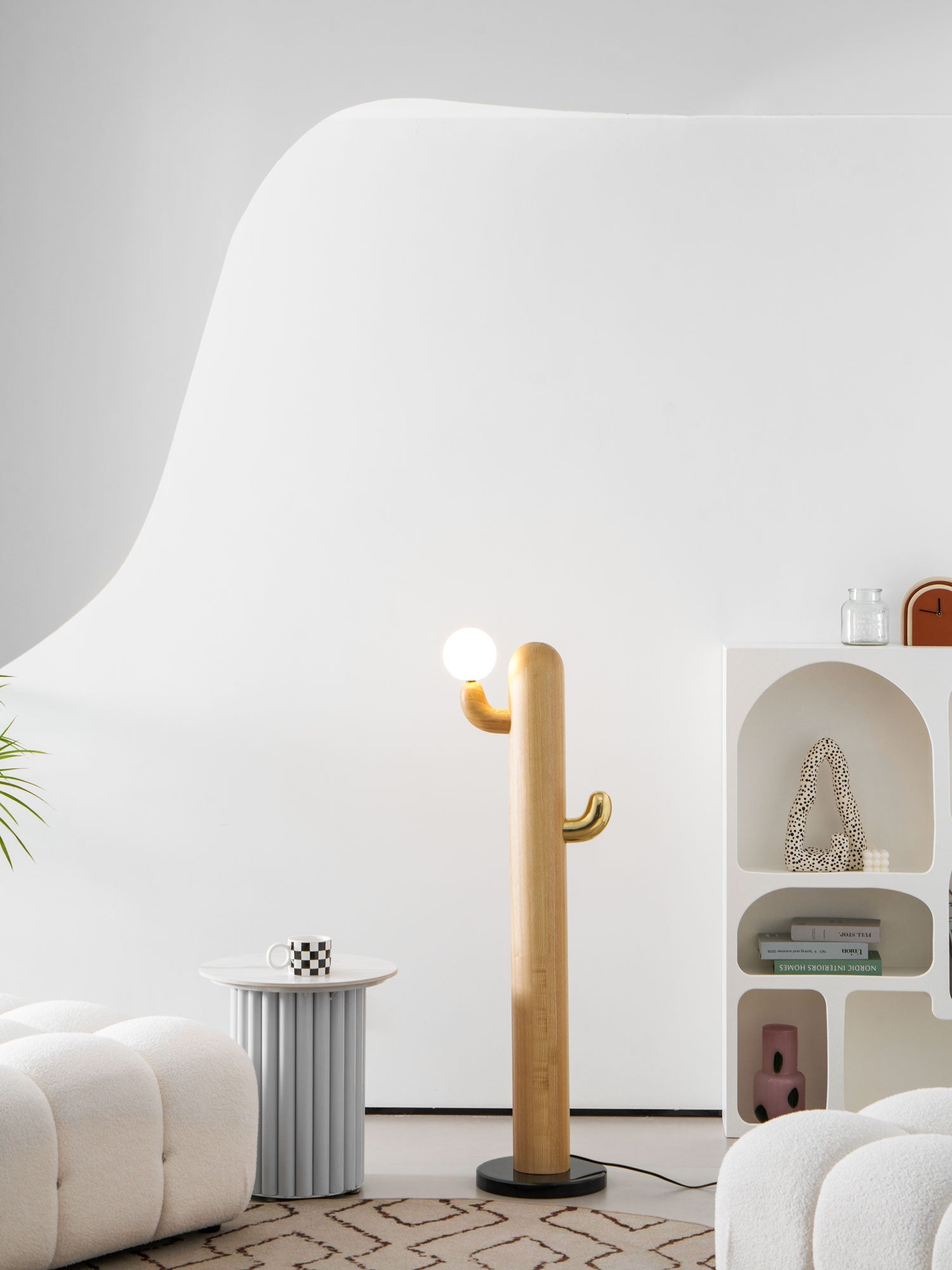 Cactus Wood Floor Lamp 14.2"