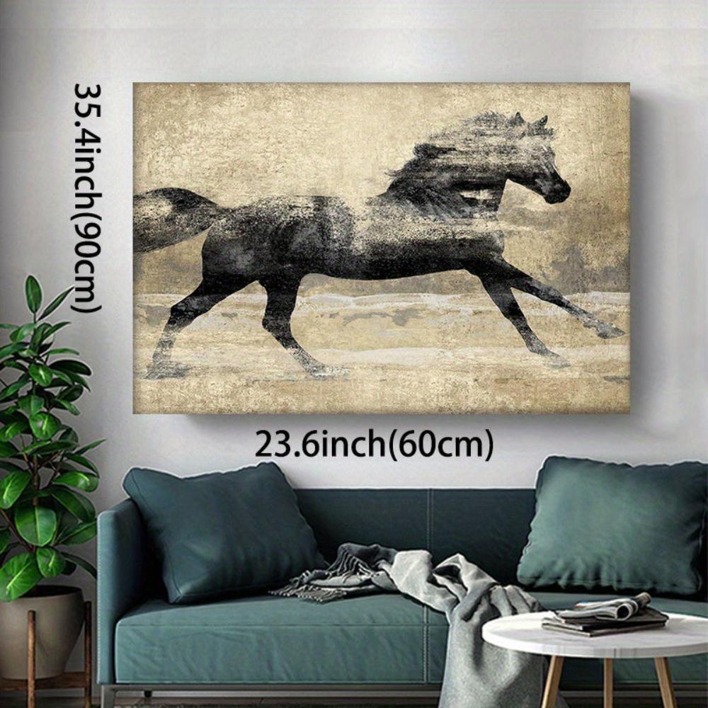 Canvas Art - Galloping Horse Wooden Large
