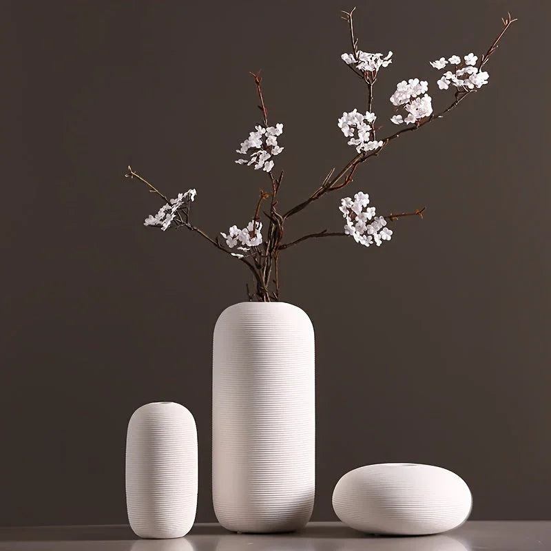 Ceramic Scandinavian Vase for Tabletop Flower Arrangement — House of Avana, view 2 of 28