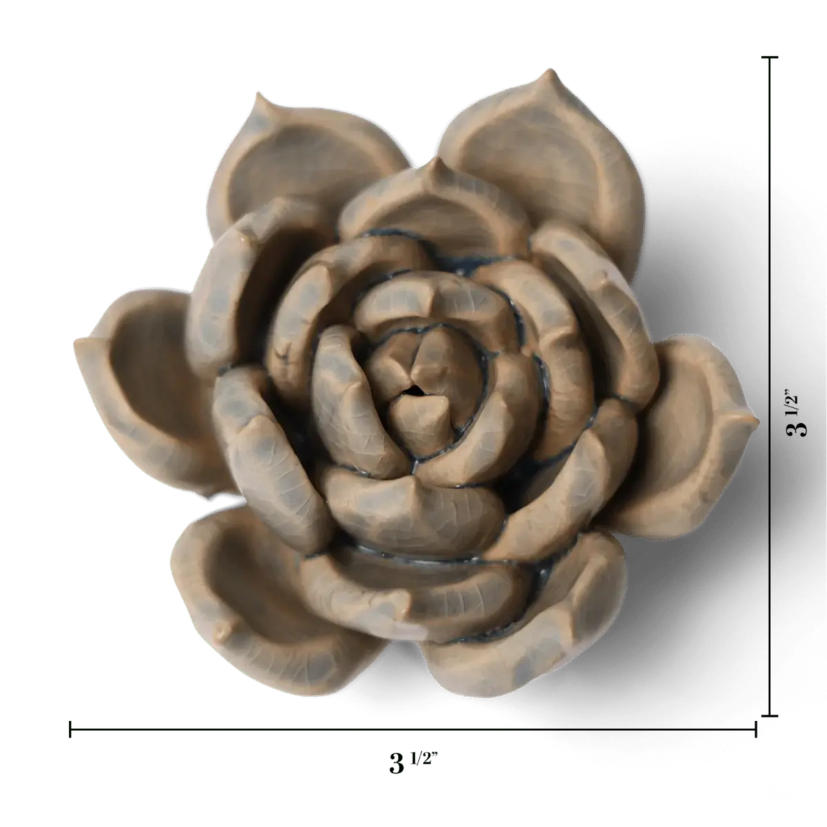Ceramic Flower Wall Art Succulent Blue 12: Succulent Light Blue - Source by Studio Skara, view 3