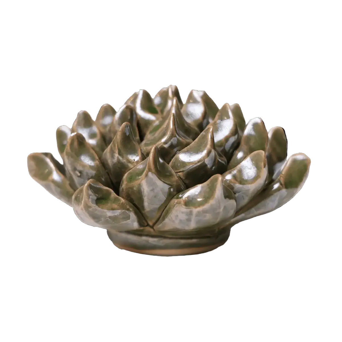 Ceramic Flower Wall Art Succulent Green 6: Large Succulent Green - Source by Studio Skara, view 2
