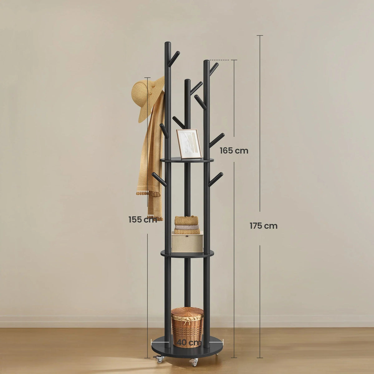 Coat Rack - Adjustable Metal Compact