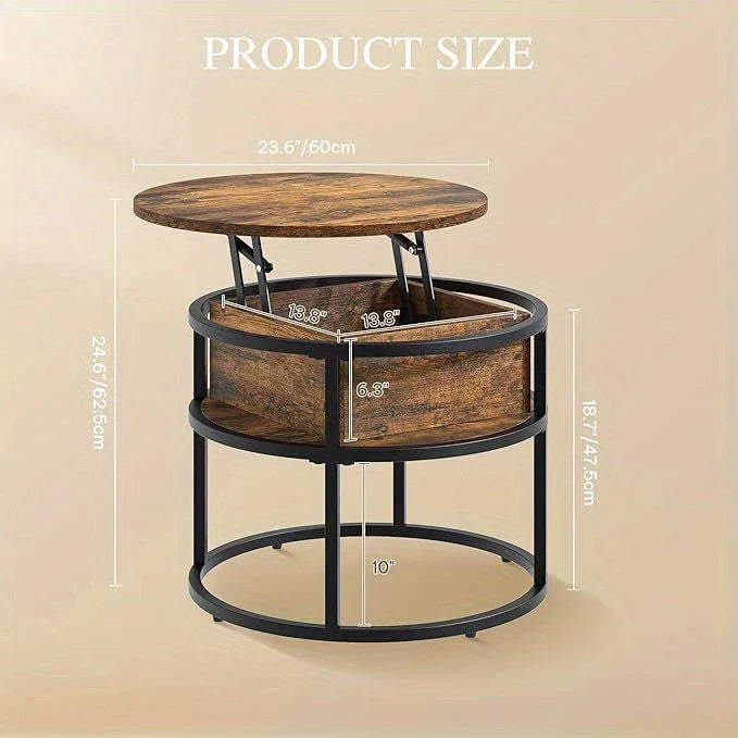 Coffee Table - Adjustable Black 60cm — House of Avana, view 6 of 14