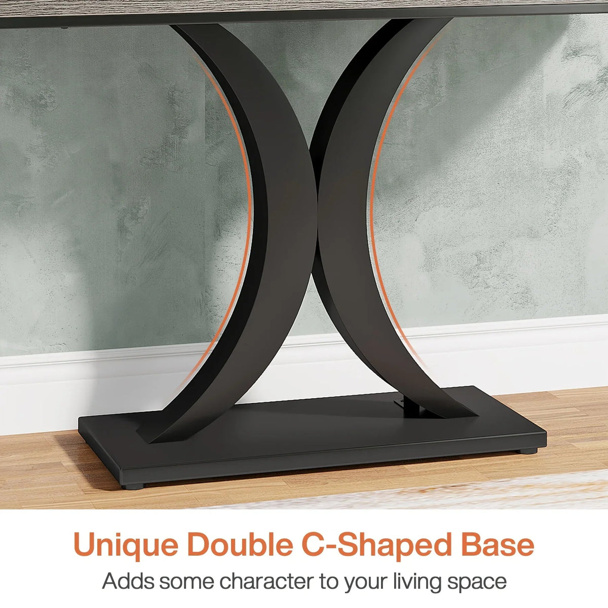 Console Table - Geometric Gray 40 Inch — House of Avana, view 2 of 18