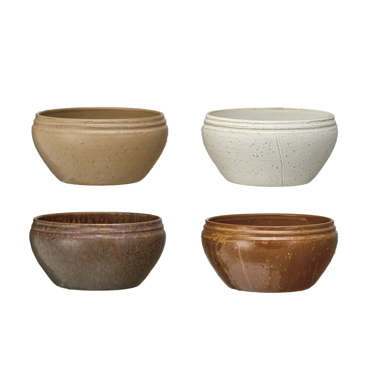 Vintage-Inspired Reactive Glaze Ceramic Stoneware Bowls by Rust & Cinder
