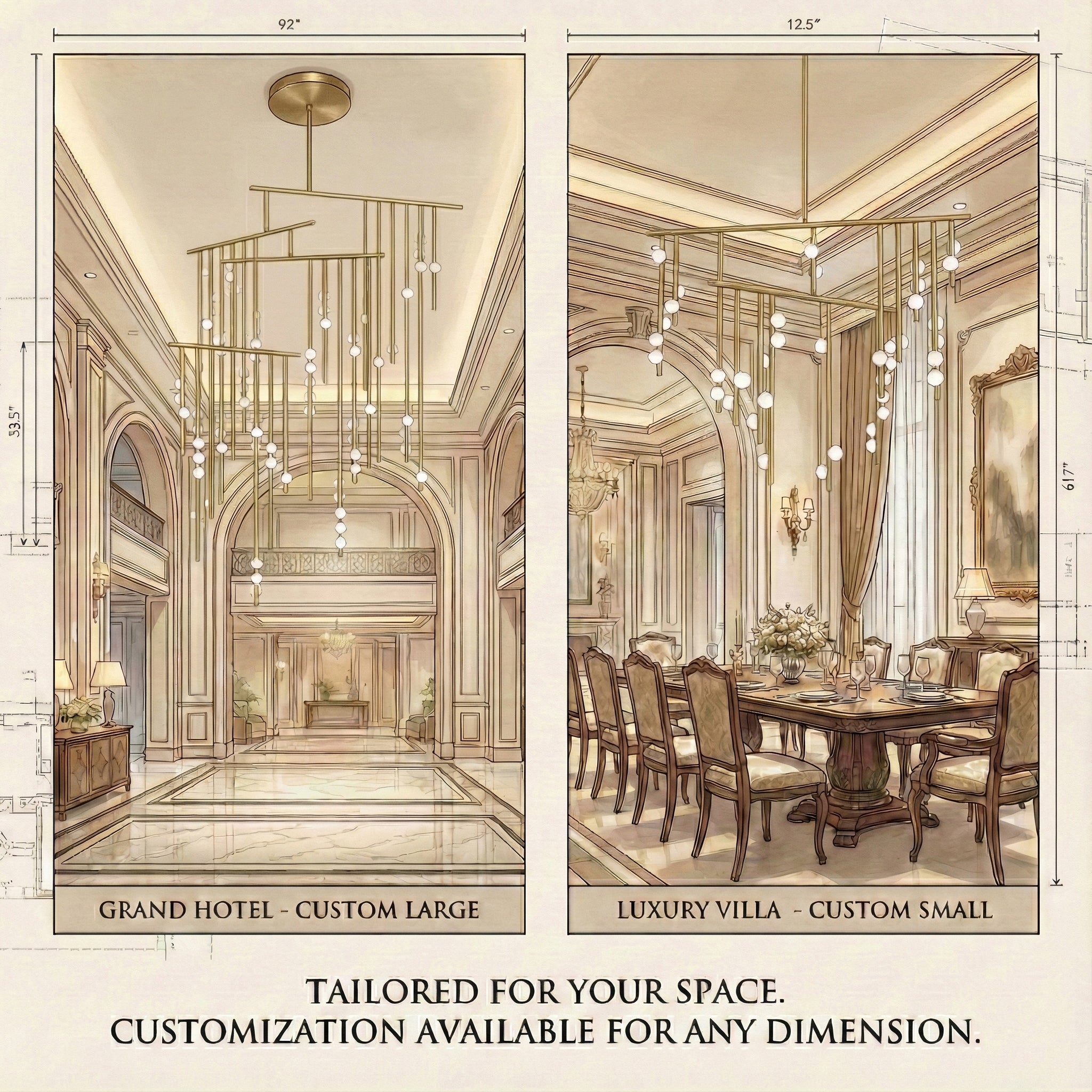DIY Luminous Cascade Chandelier