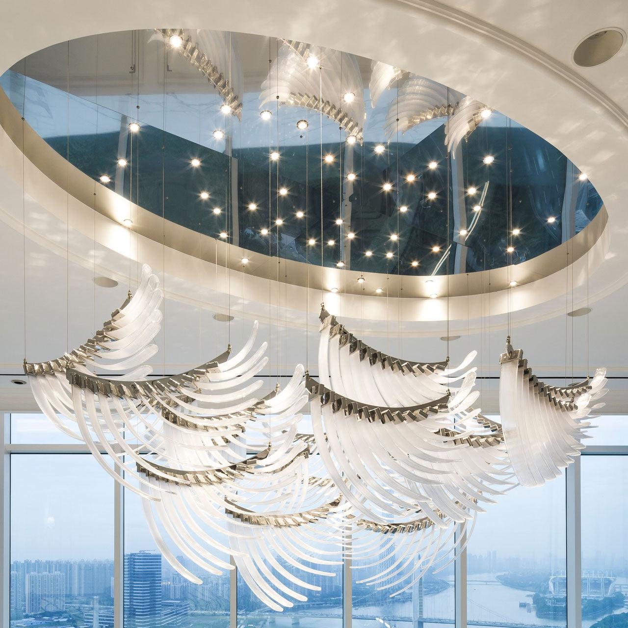 DIY Bird Feather Wings Chandelier