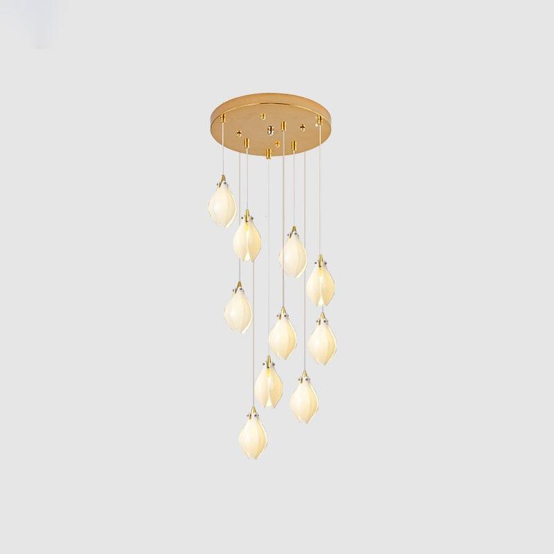 DIY Ceramic Flower Chandelier