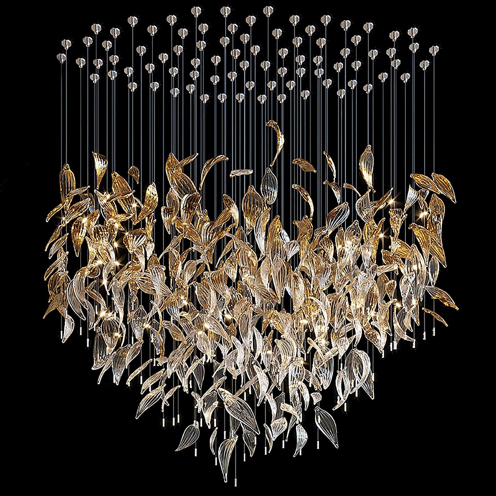 DIY Fallen Leaf Chandelier