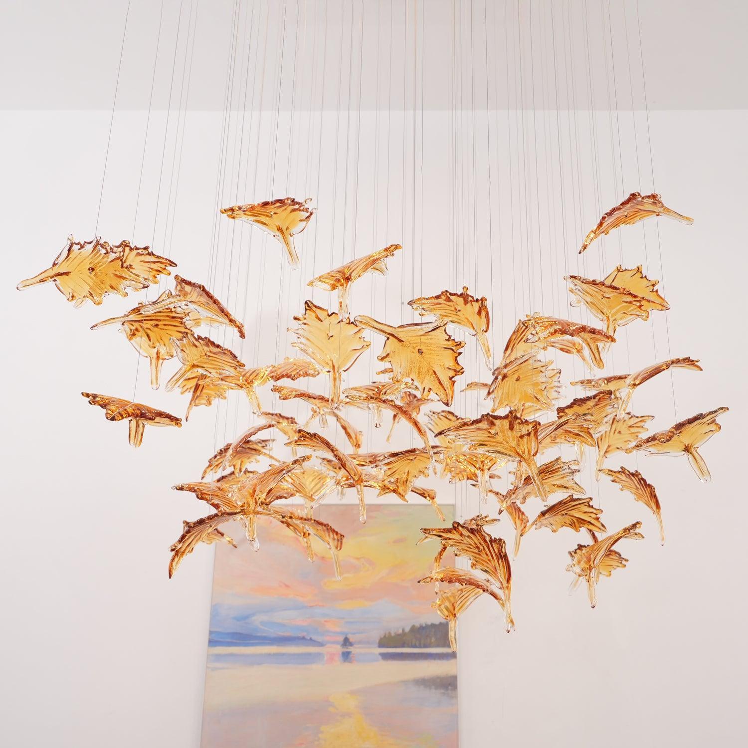 DIY Maple Leaf Chandelier