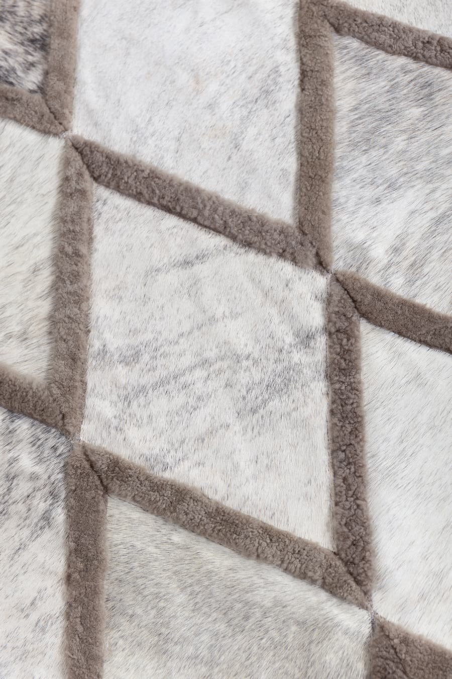DIAMONDS - Rug in Hide and Shearling - Homelosophy, view 3