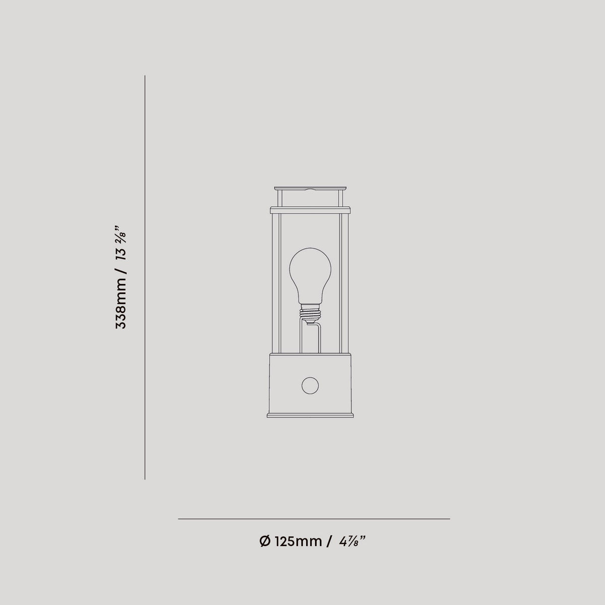 The Muse 1.0 Portable Lamp in Solid Brass