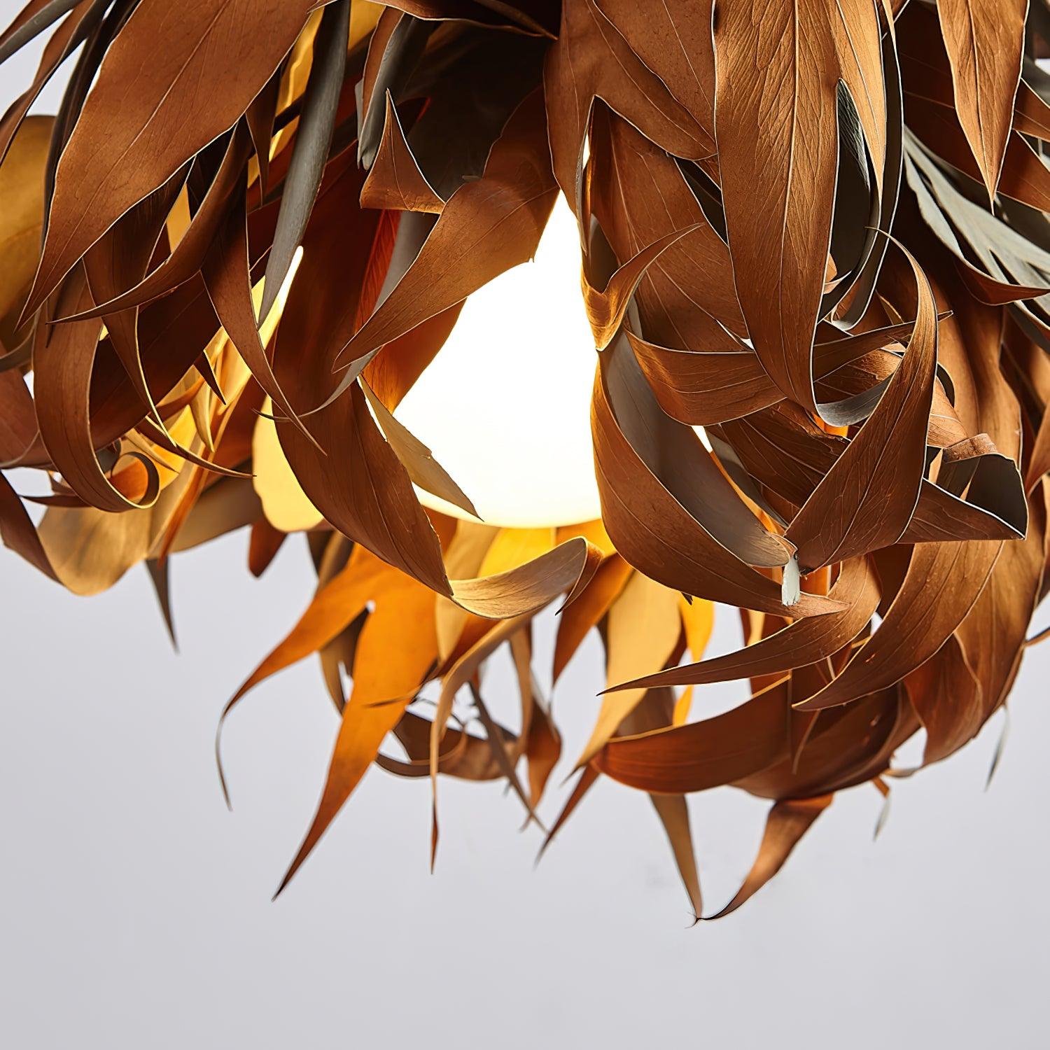 Double Sided Leaf Pendant Lamp 13.8"