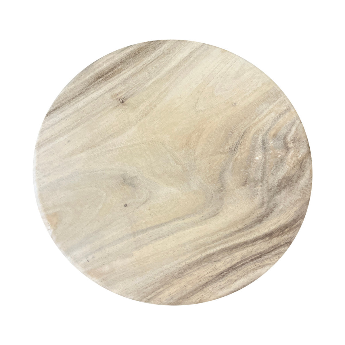 Round Teakwood Branch Stool
