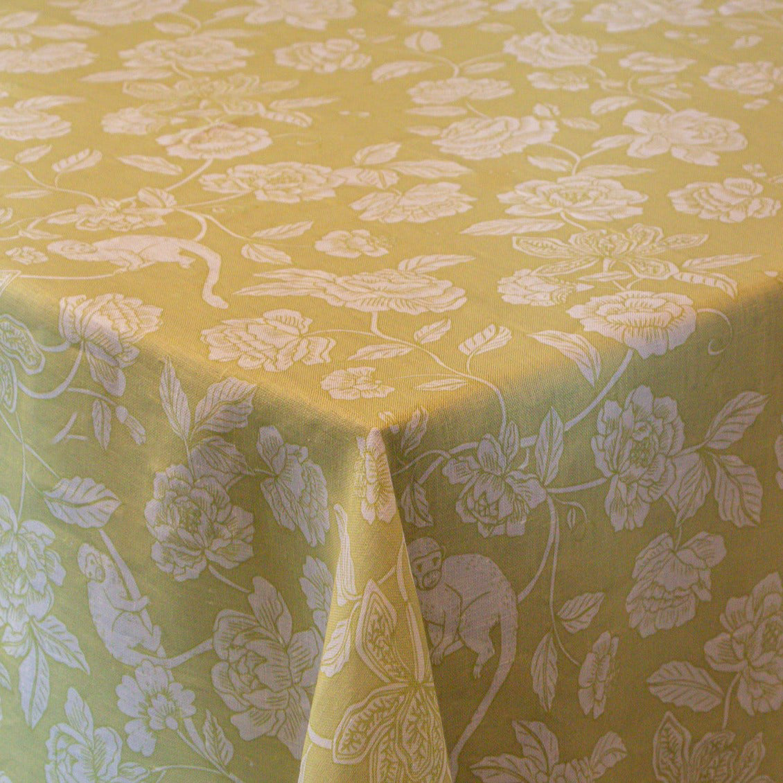 100% Premium Linen - Eden Flora Parlour Tablecloth
