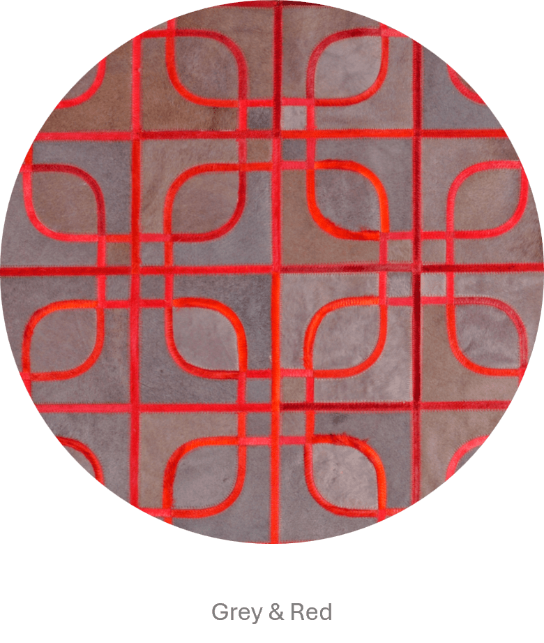 EYES – Geometric Cowhide Rug with Curved Motif - Homelosophy, view 8