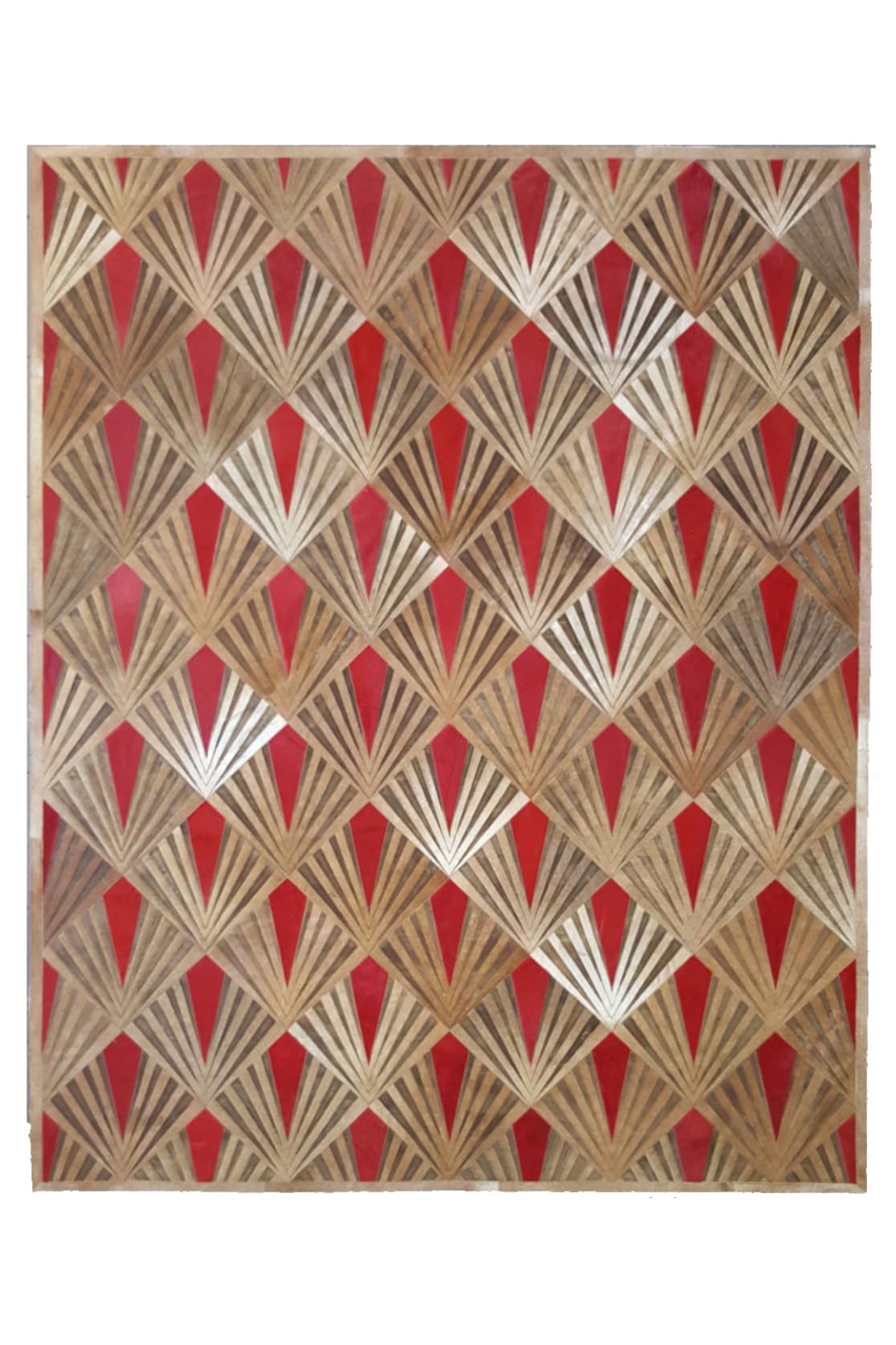 FLAME – Bold Lasered Luxury Rug in Premium Leather - Homelosophy, view 2