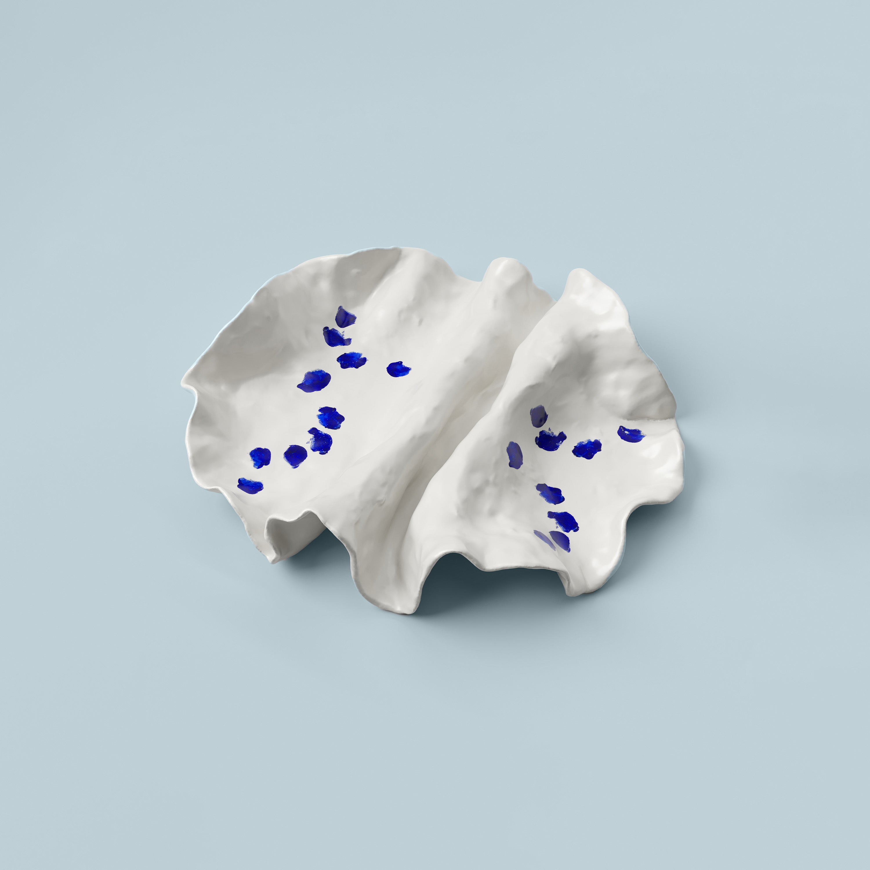 Frida White And Blue Porcelain Decorative Plate