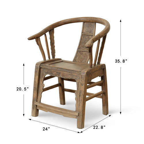 Pair of Antique Round-back Chair 24x22.8x35.8H image 2