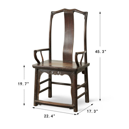 Pair of Antique Offical's Hat Chairs 22.4x17.3x45.3H image 2