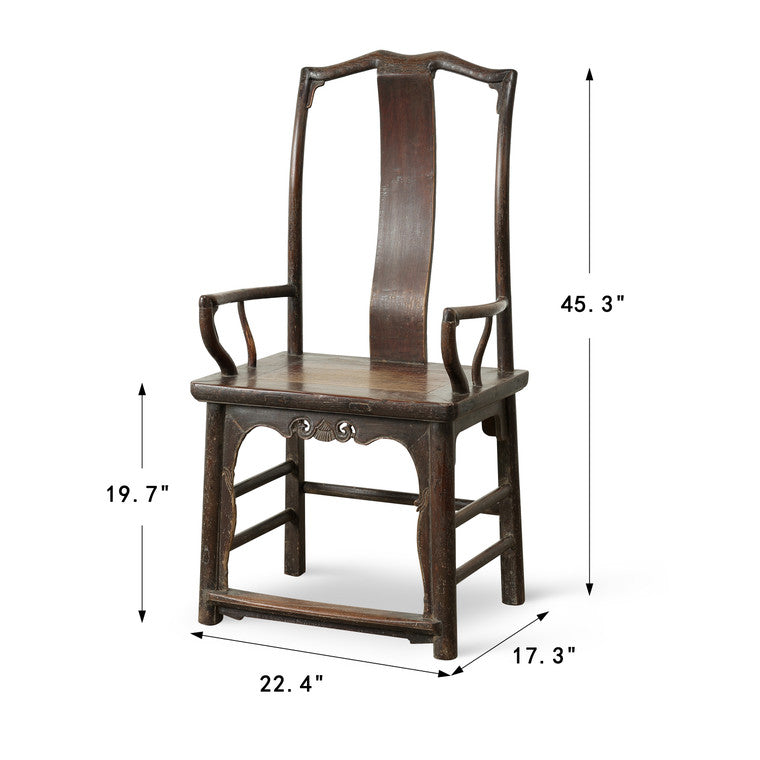 Pair of Antique Offical's Hat Chairs 22.4x17.3x45.3H image 3