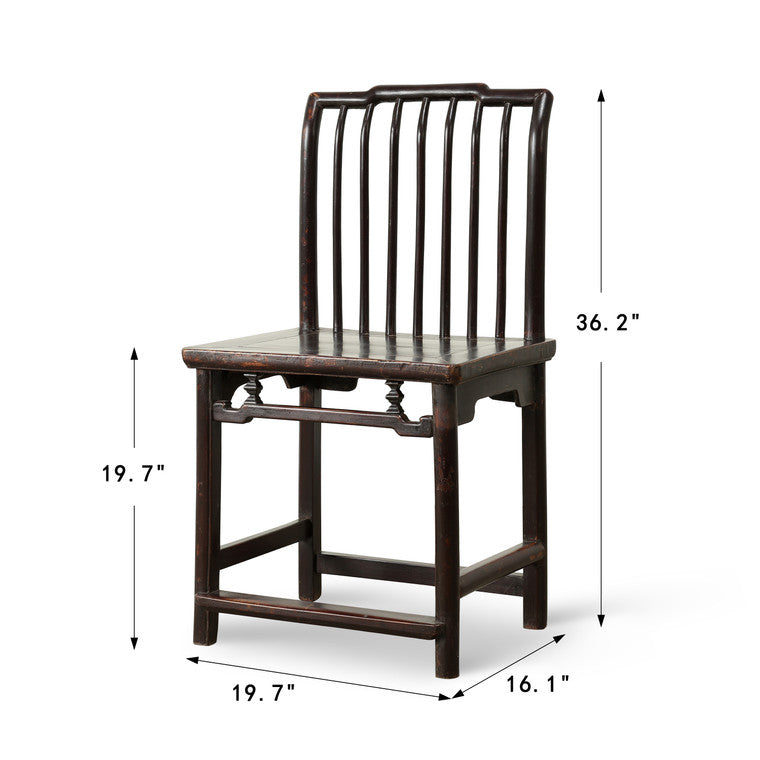 Antique Slat-back Chair 19.7x16.1x36.2H image 3