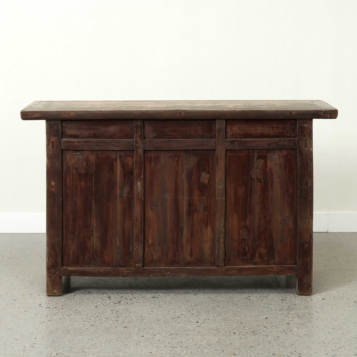 Vintage Sideboard with 4 Doors Distressed Black 57.5"x18.1"x34.6"H