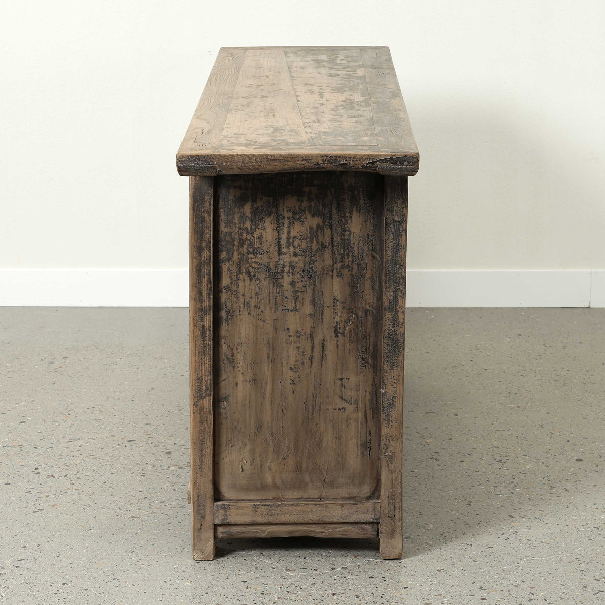 Vintage Sideboard with 4 Doors Distressed Black 57.5"x18.1"x34.6"H
