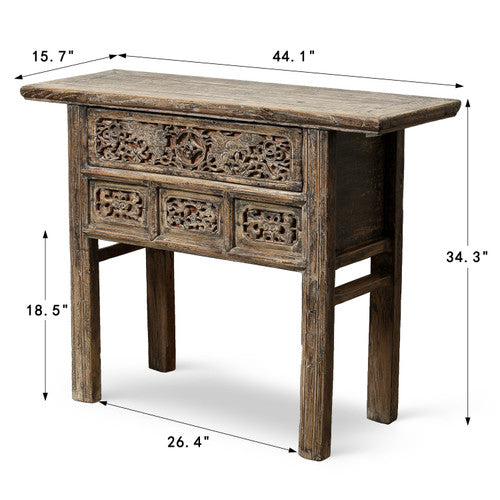 Antique Entrance Table 44.1"x15.7"x34.3"H Elmwood image 2