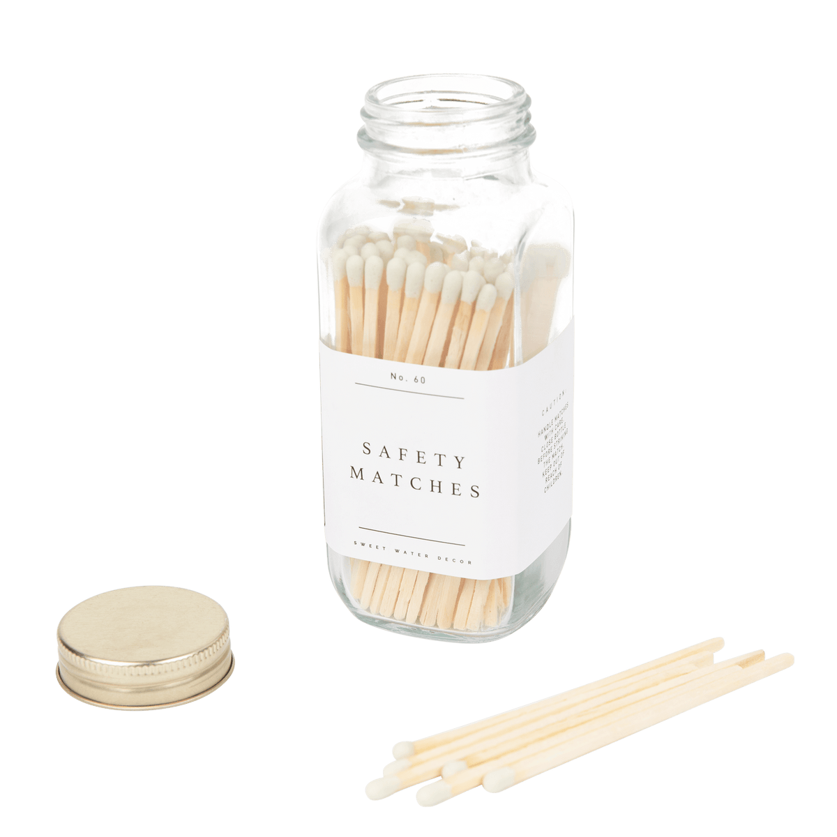 White Tip Safety Matches - 60 Count, 3.75" - Sweet Water Decor, view 7