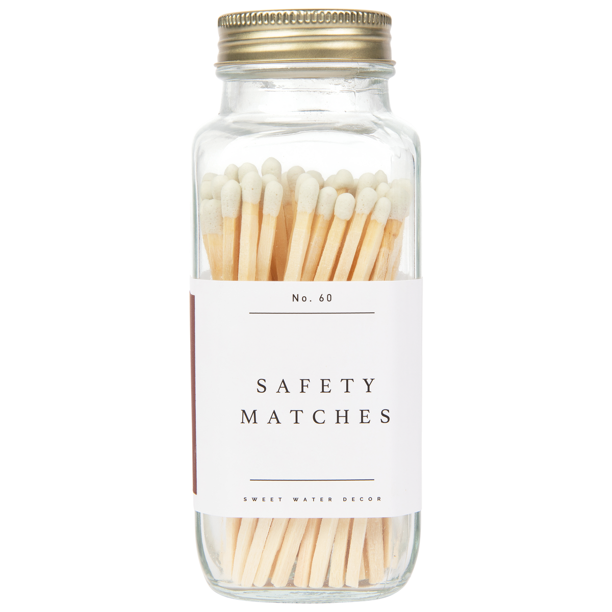 White Tip Safety Matches - 60 Count, 3.75" - Sweet Water Decor