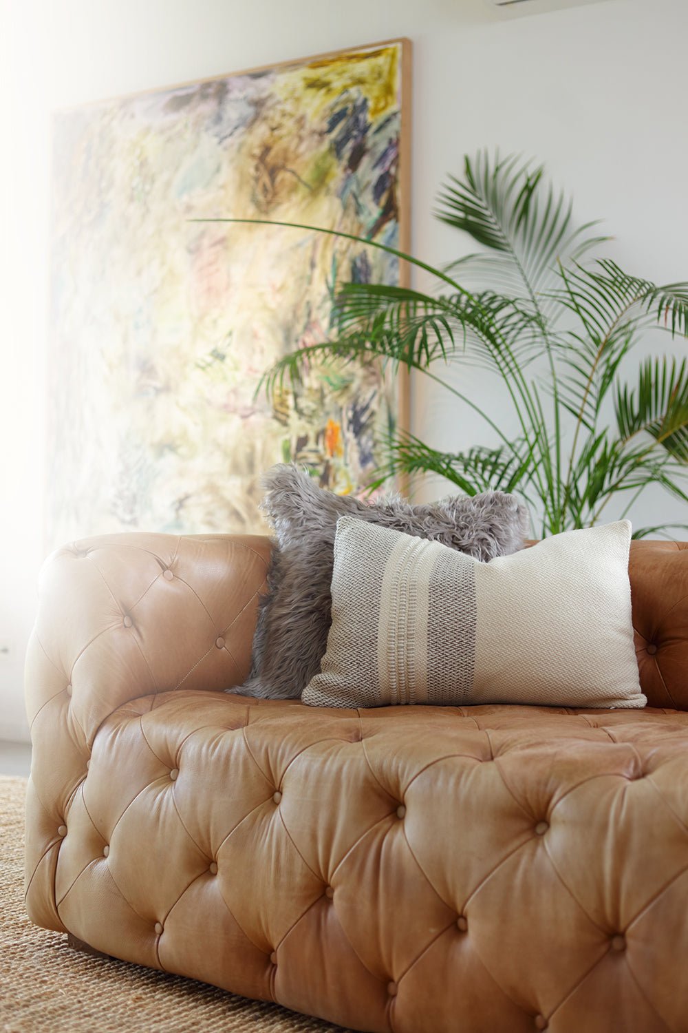Desert Grey Throw Pillow - Homelosophy, view 2