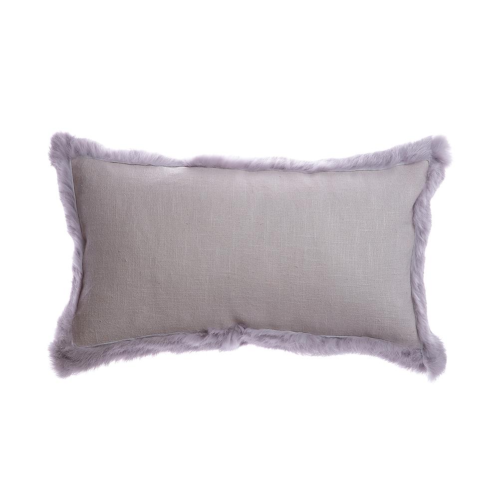 Grey Trim Rabbit Pillow - Homelosophy