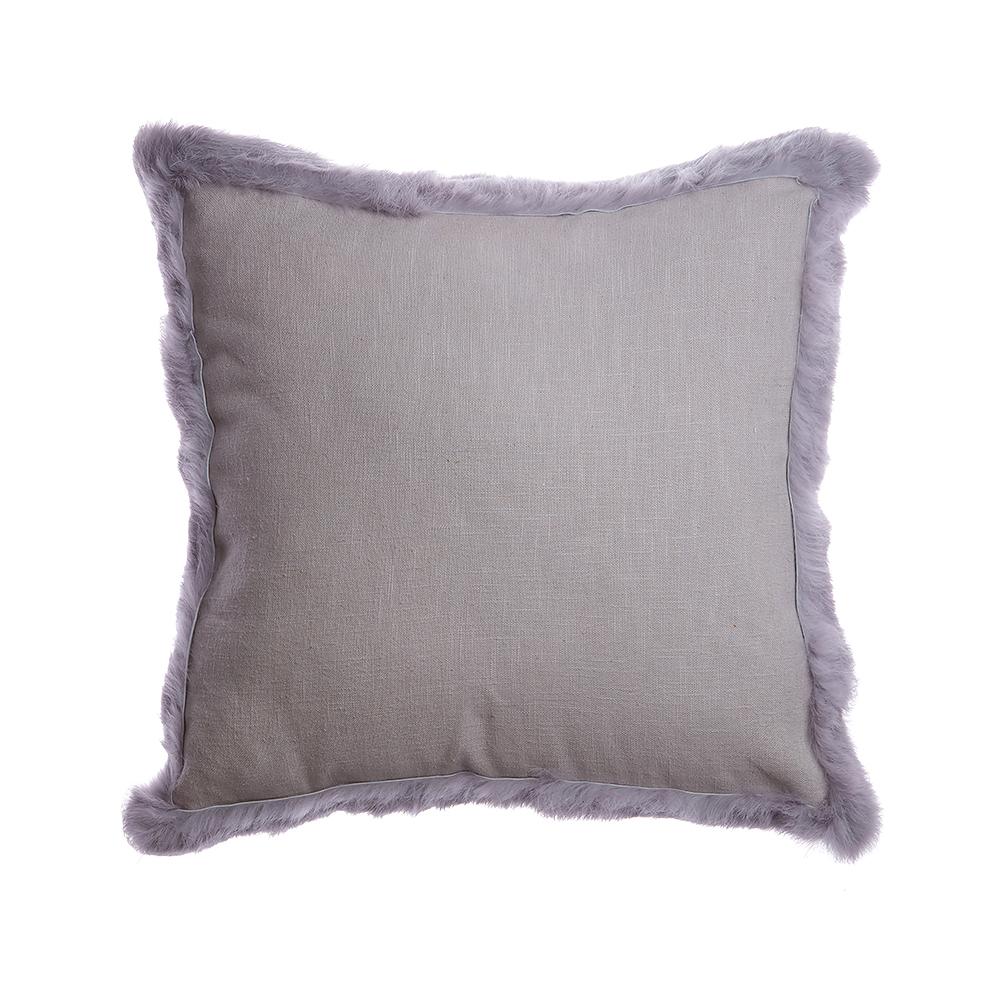 Grey Trim Rabbit Pillow - Homelosophy, view 2