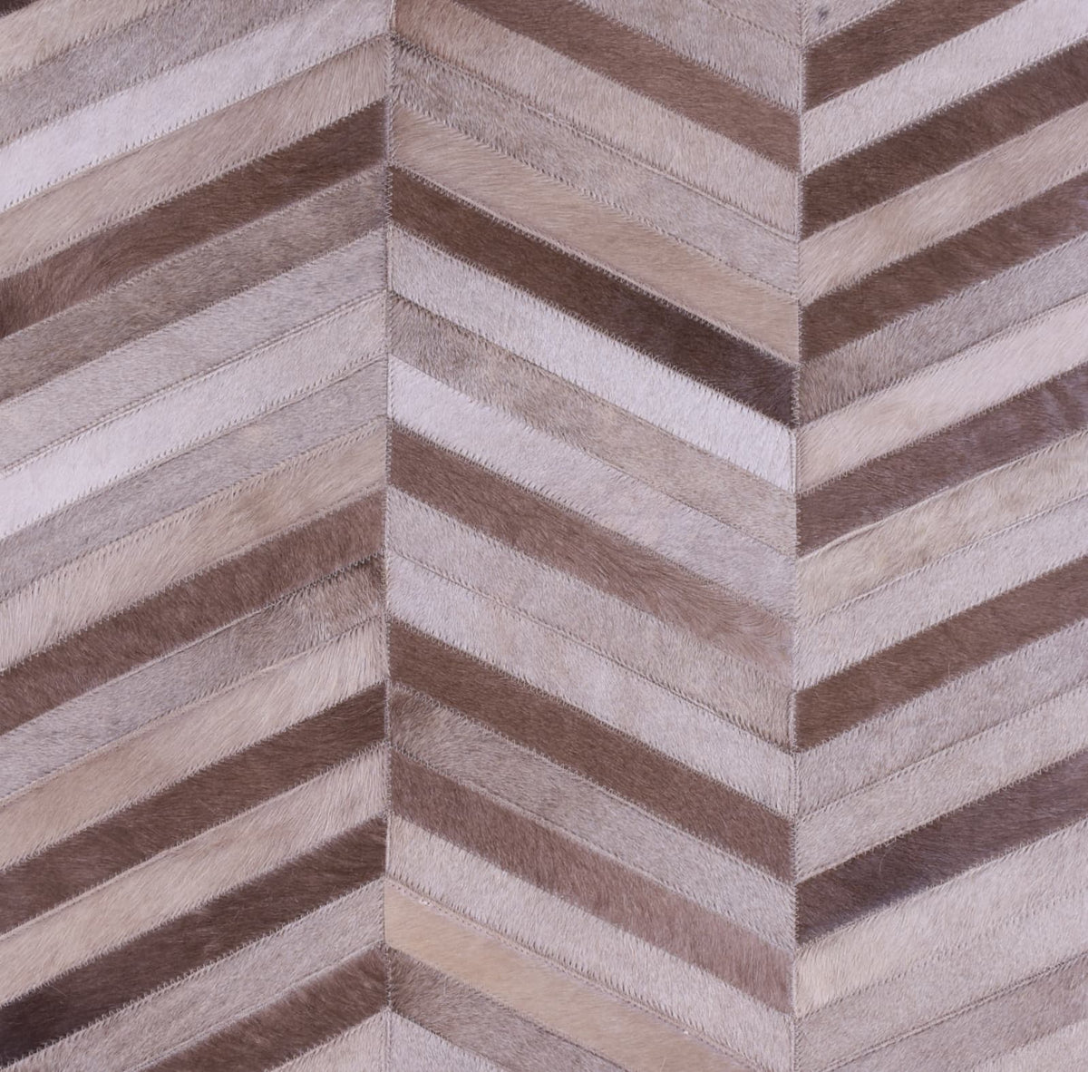 HERRINGBONE LONG – Large Patchwork Cowhide Rug - Homelosophy, view 4