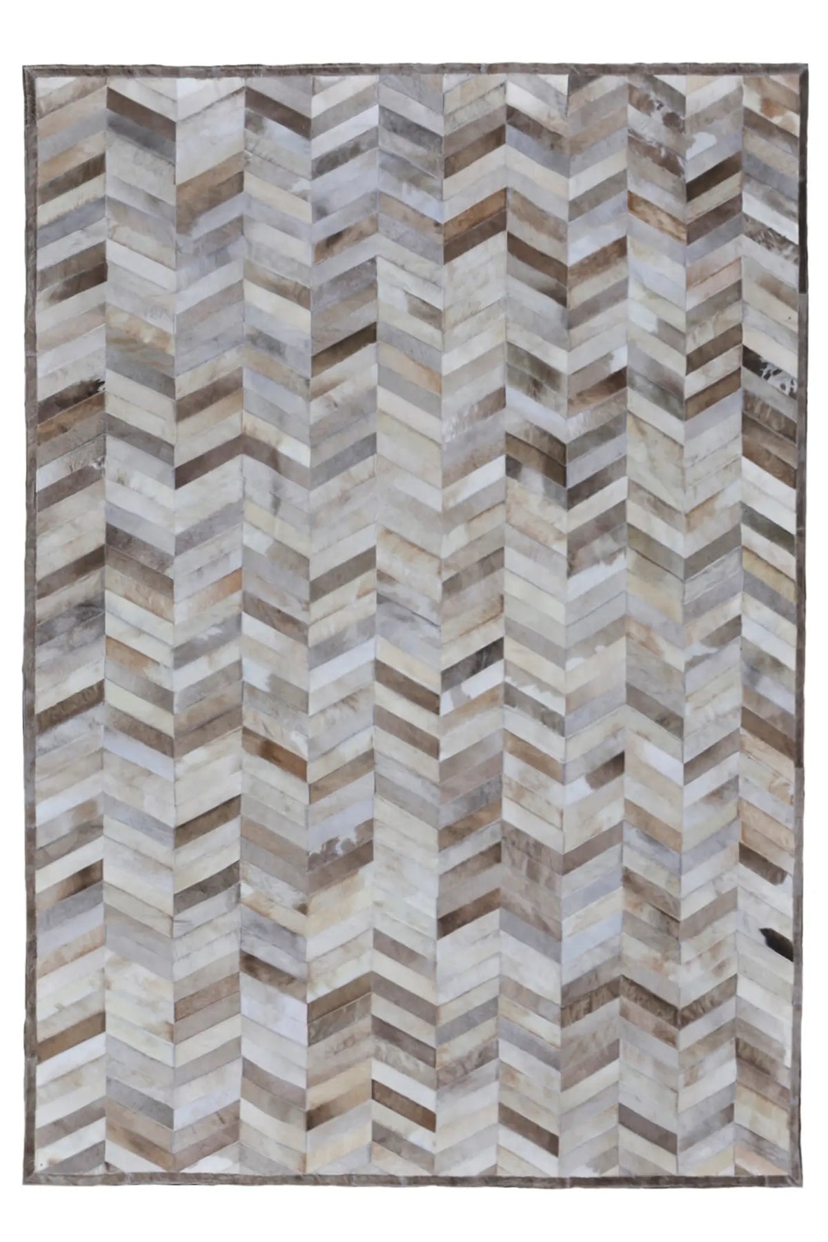 HERRINGBONE WIDE – Custom Patchwork Cowhide Rug for Interior Designers - Homelosophy, view 2